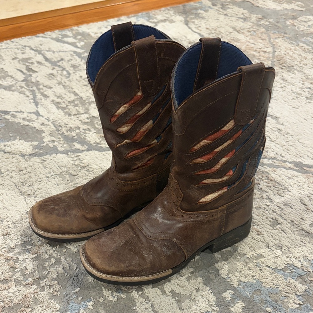 Kids Brown Western Boots